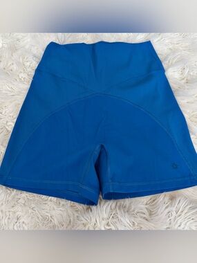aerie Electric Blue High-Waist Bike Shorts